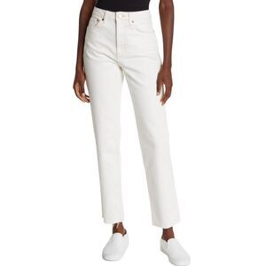 TOPSHOP Straight Leg Jeans In White